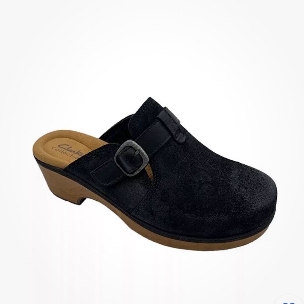 Clark’s Suede Clog Paizlee Nora Size 7.5 Excellent Condition